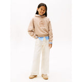 Tommy Hilfiger Malted Milk Tonal Crest Hettegenser