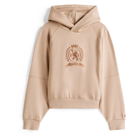 Tommy Hilfiger Malted Milk Tonal Crest Hettegenser