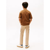 Tommy Hilfiger Pecan Nut Varsity Raised Print Tee Ss