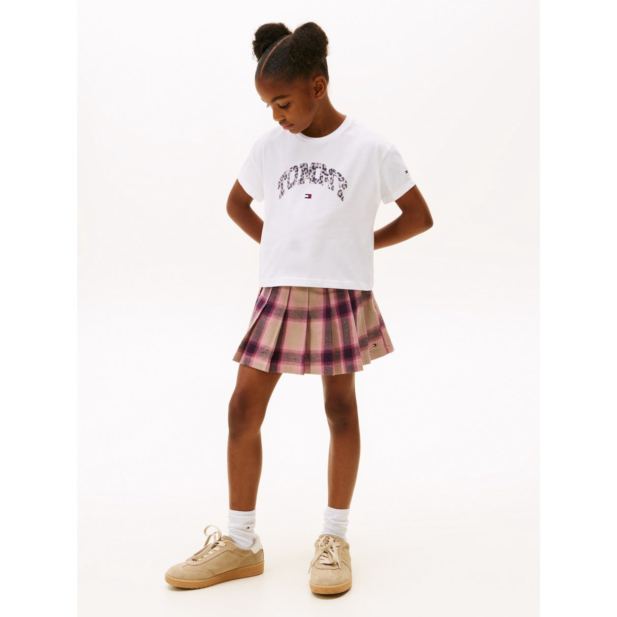 Tommy Hilfiger White Varsity Sateen Graphic Tee S/S