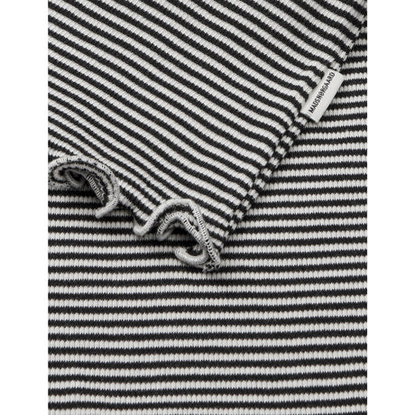 Mads Nørgaard Black/Vanilla Ice 2X2 Bomull Stripe Tiki Tee