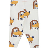TinyCottons Off-White Dogs Rib Baby Leggings