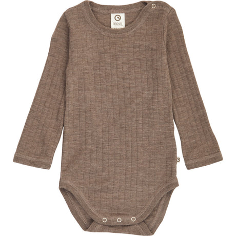 Müsli Walnut Melange Woolly Rib L/S Body