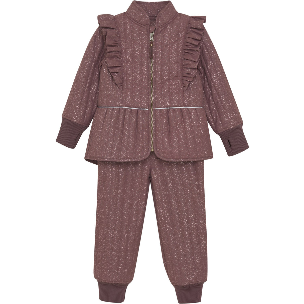 En Fant Rose Taupe Termisk Sett W.Glitter