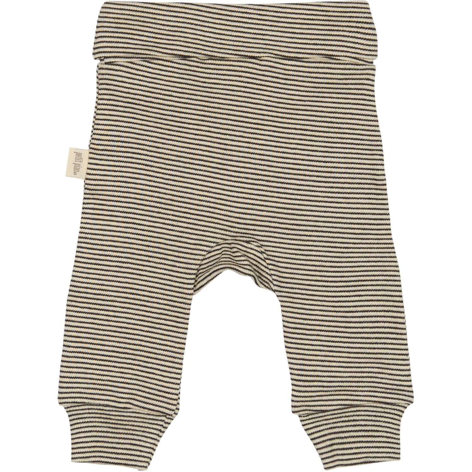 Petit Piao Coffee Bean/Dark Off White PPDian Fold Leggings Stripe NOOS