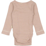 Petit Piao Nostalgic Rose/Dark Off White PPDian Body L/S Fold Over Stripe NOOS