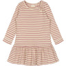 Petit Piao Nostalgic Rose/off White Kjole L/S Modal Striped
