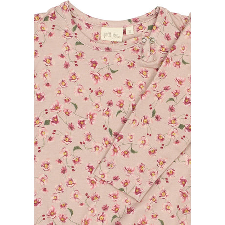 Petit Piao Autumn Anemon Kjole L/S Gather Printed