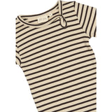 Petit Piao Coffee Bean/off White Body L/S Modal Striped