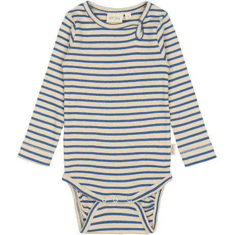 Petit Piao True Navy/off White Body L/S Modal Striped