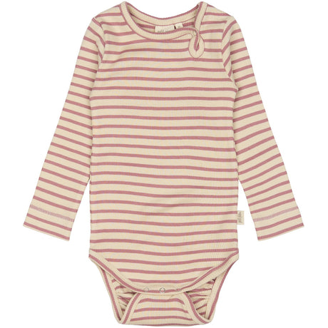 Petit Piao Nostalgic Rose/off White Body L/S Modal Striped