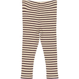 Petit Piao Dark Grape/off White Legging Modal Striped