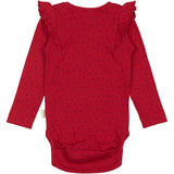 Petit Piao Jet Red/Biking Red Body L/S Frill Modal Heart