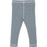 Petit Piao Ensign Blue/dark Off White PPDante Leggings Merino Ull Striped