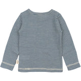 Petit Piao Ensign Blue/dark Off White PPDante T-Shirt L/S Meriono Ull Striped