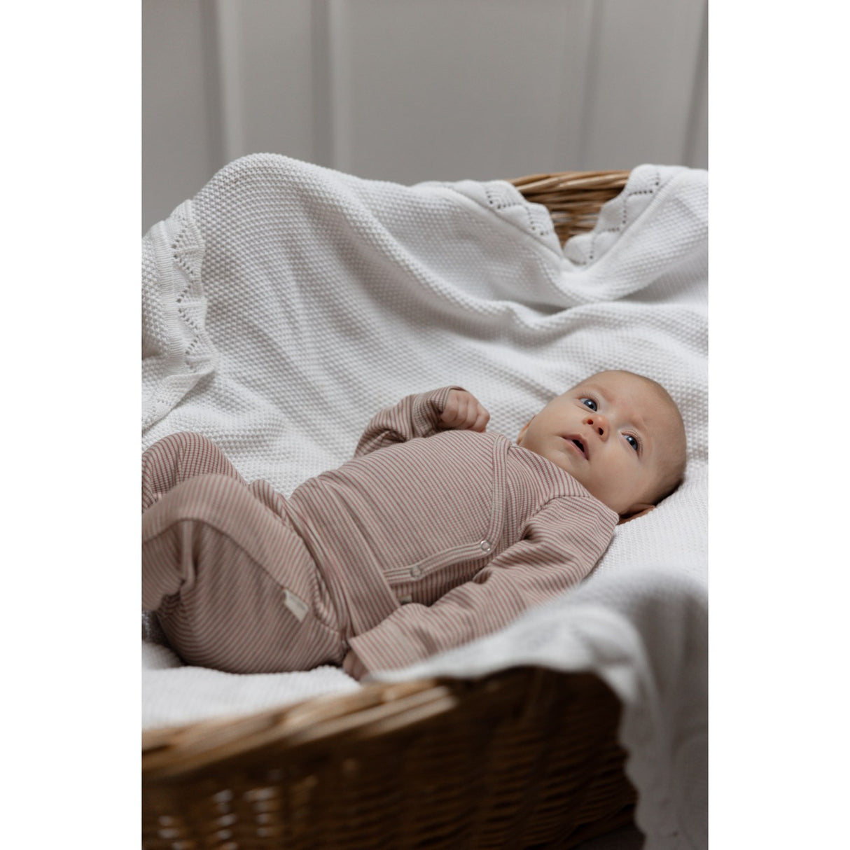 Petit Piao Nostalgic Rose/Dark Off White PPDian Body L/S Fold Over Stripe NOOS