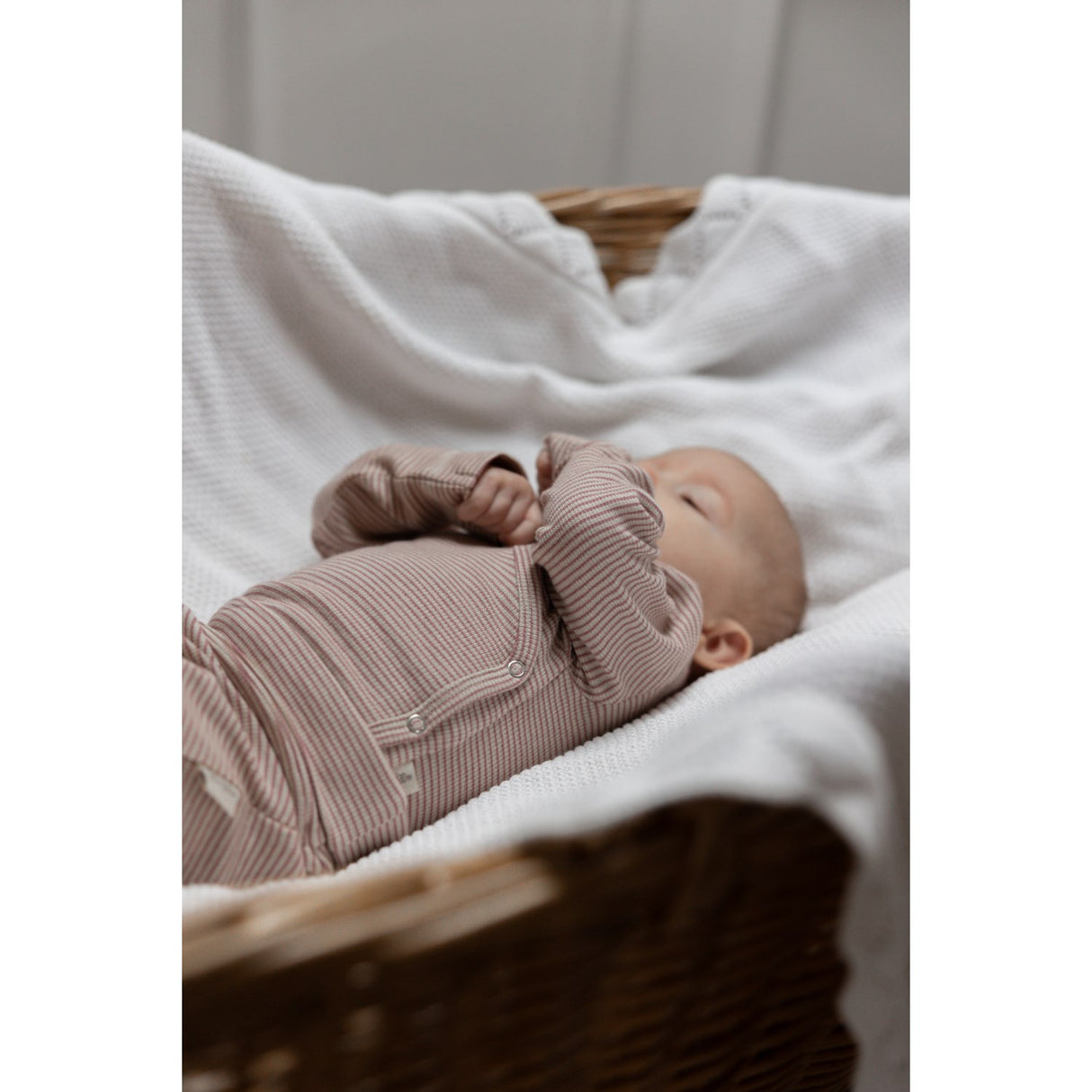 Petit Piao Nostalgic Rose/Dark Off White PPDian Body L/S Fold Over Stripe NOOS