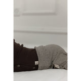 Petit Piao Coffee Bean/Dark Off White PPDian Fold Leggings Stripe NOOS