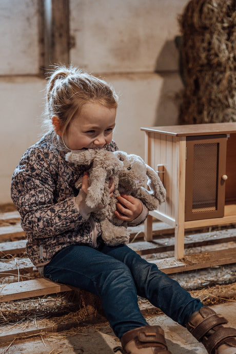 by Astrup plysj kanin med baby