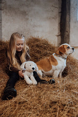 by Astrup Plysj Hund med Valper