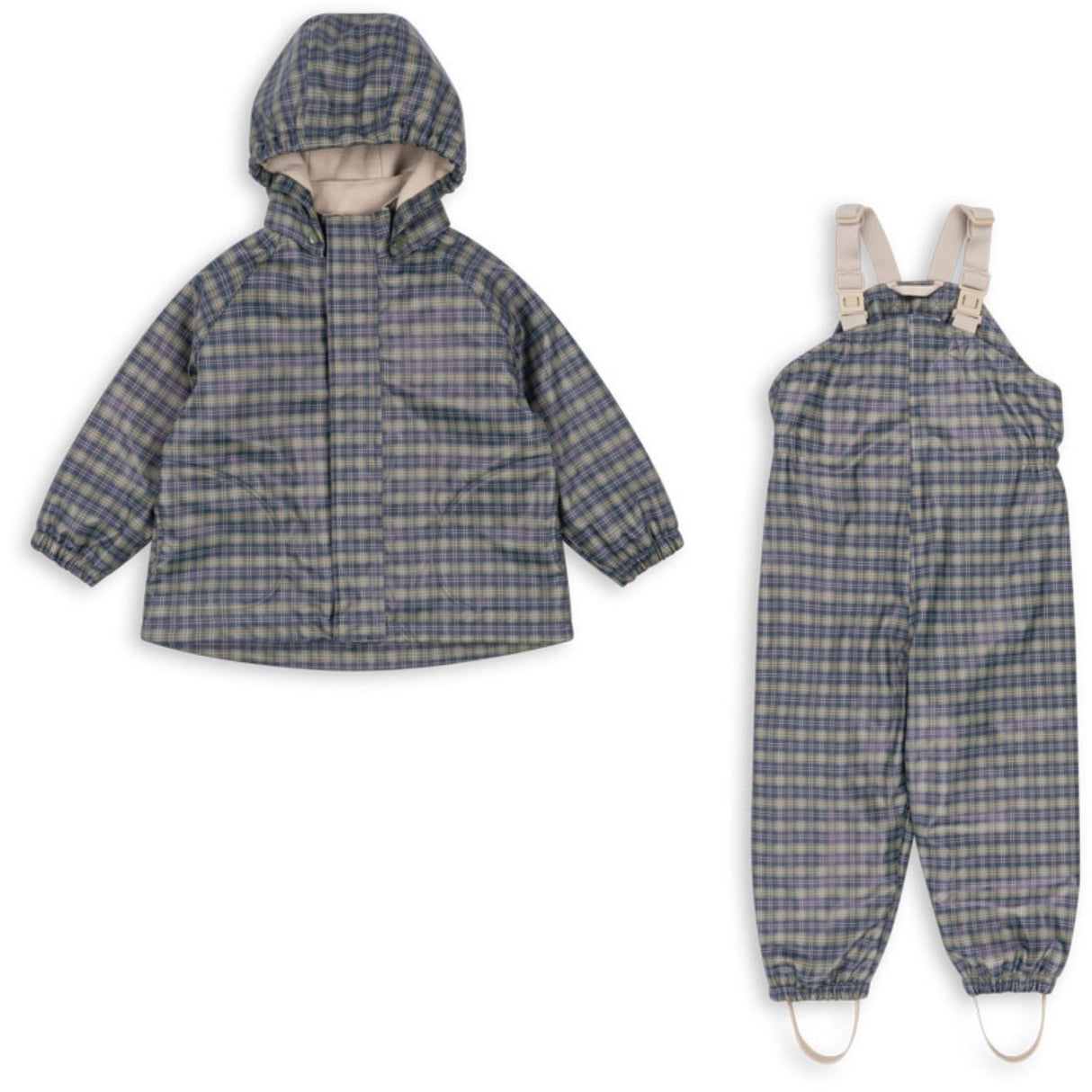 Konges Sløjd Laurel Blue Check Rainy Palme Sett