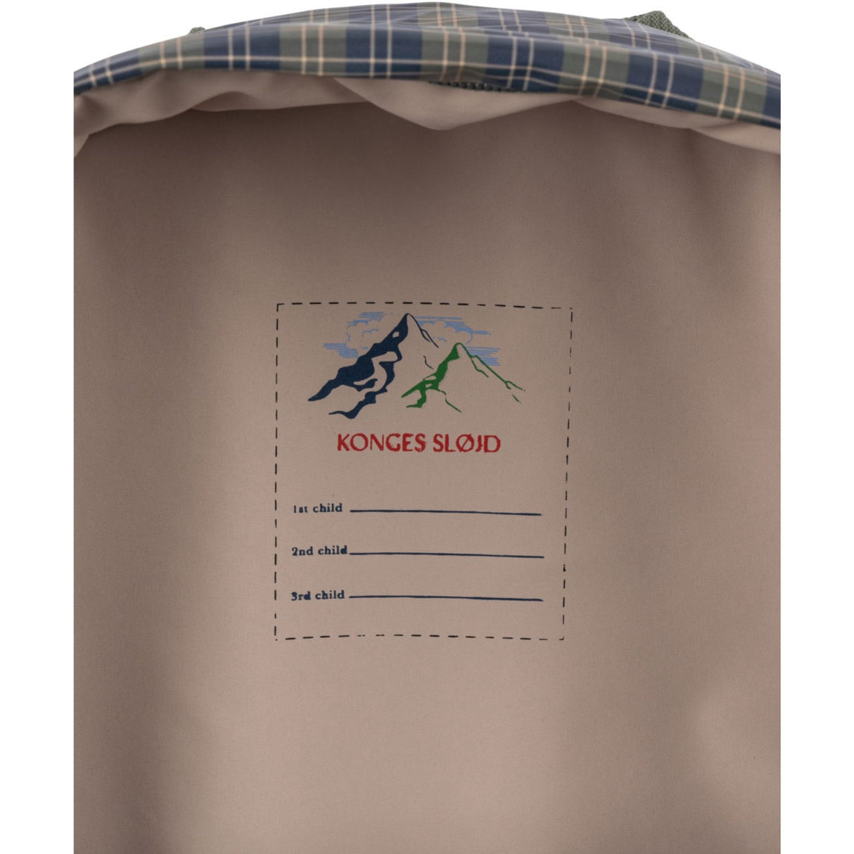 Konges Sløjd Laurel Blue Check Rainy Kids Rygsekk Midi