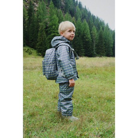Konges Sløjd Laurel Blue Check Rainy Kids Rygsekk Midi