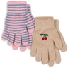 Konges Sløjd Cherry/Stripe 2 Pakke Filla Hansker