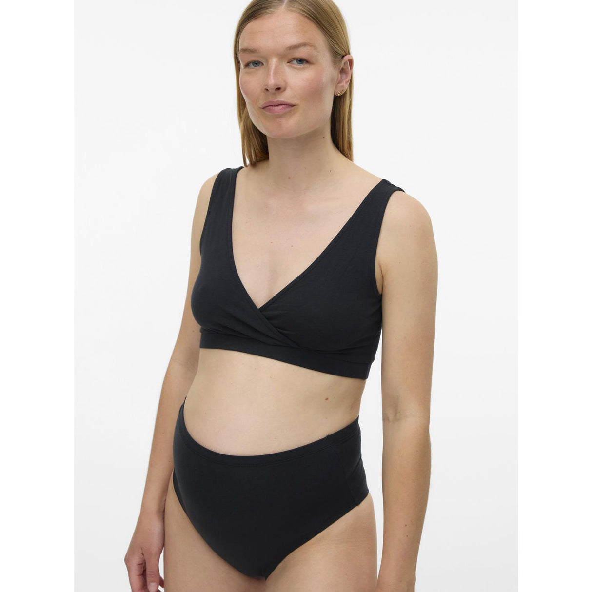 Mama;licious Black Black 3-Pack Mlmelisa Bra 2F 3-Pakning