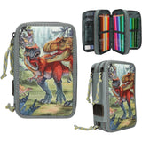 Dino World Bite Triple Pencil Case