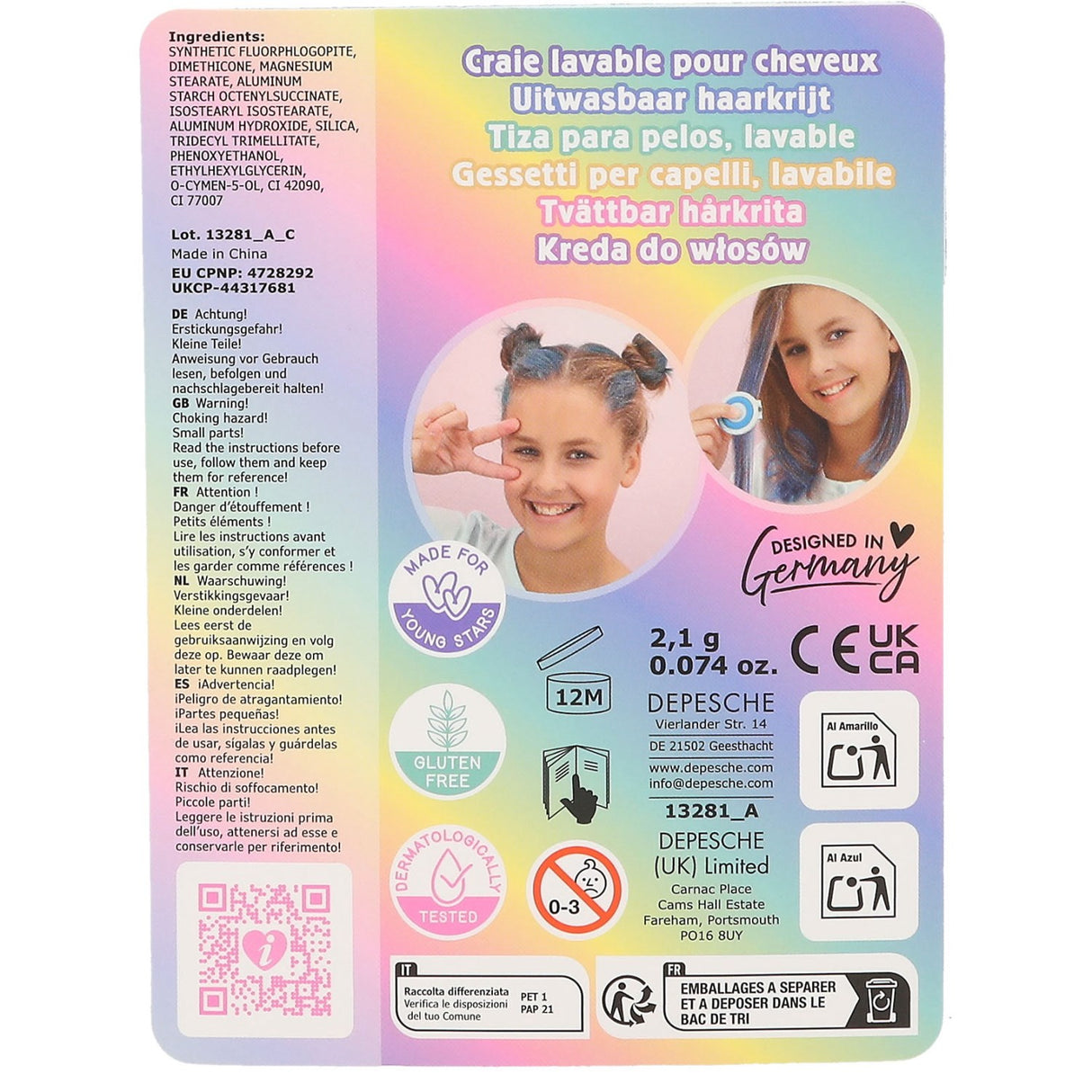 Ylvi Blue Hair Chalk