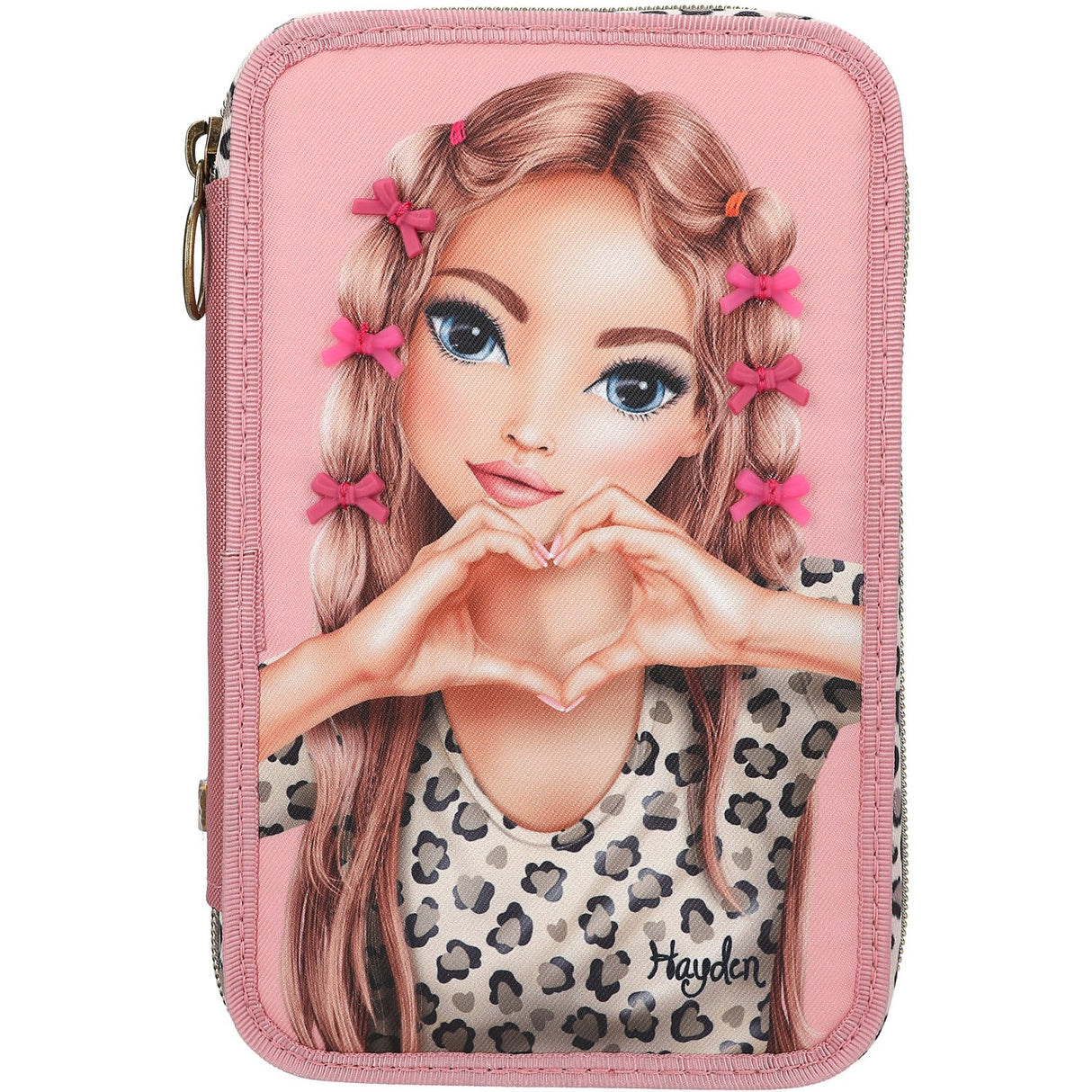 TOPModel Leoheart Triple Pencil Case Med Bue