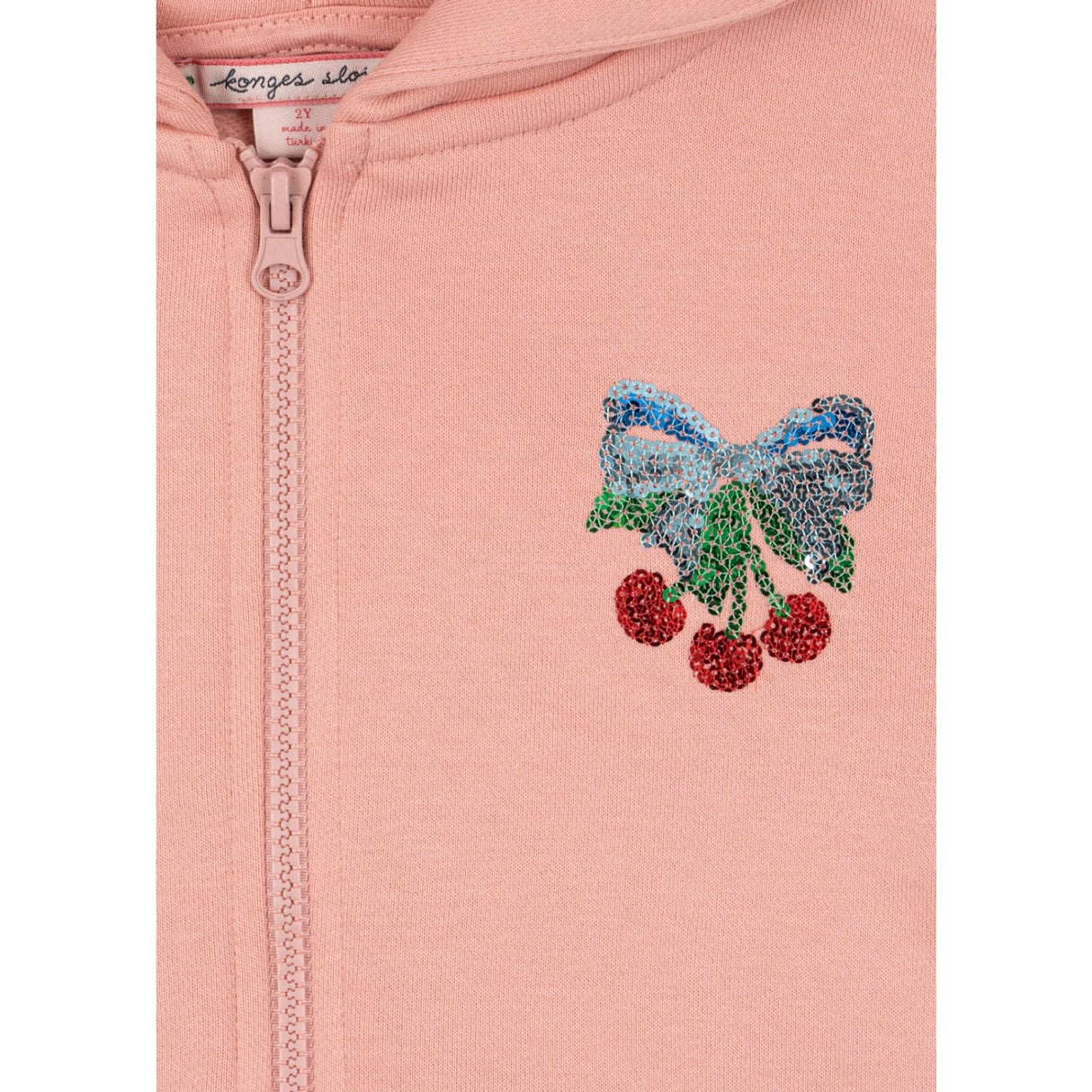 Konges Sløjd Mellow Rose Lou Paljet Sweat Zip Hette Ocs