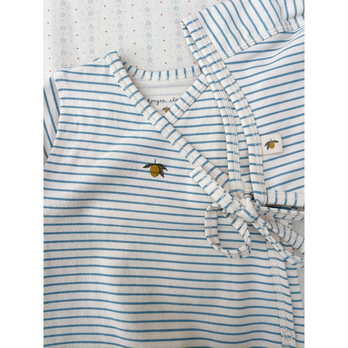 Konges Sløjd Stripe Bluie Basic Ls Newborn Body GOTS