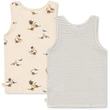 Konges Sløjd Kubi/Stripe Bluie Basic 2 Pakke Tanktop GOTS