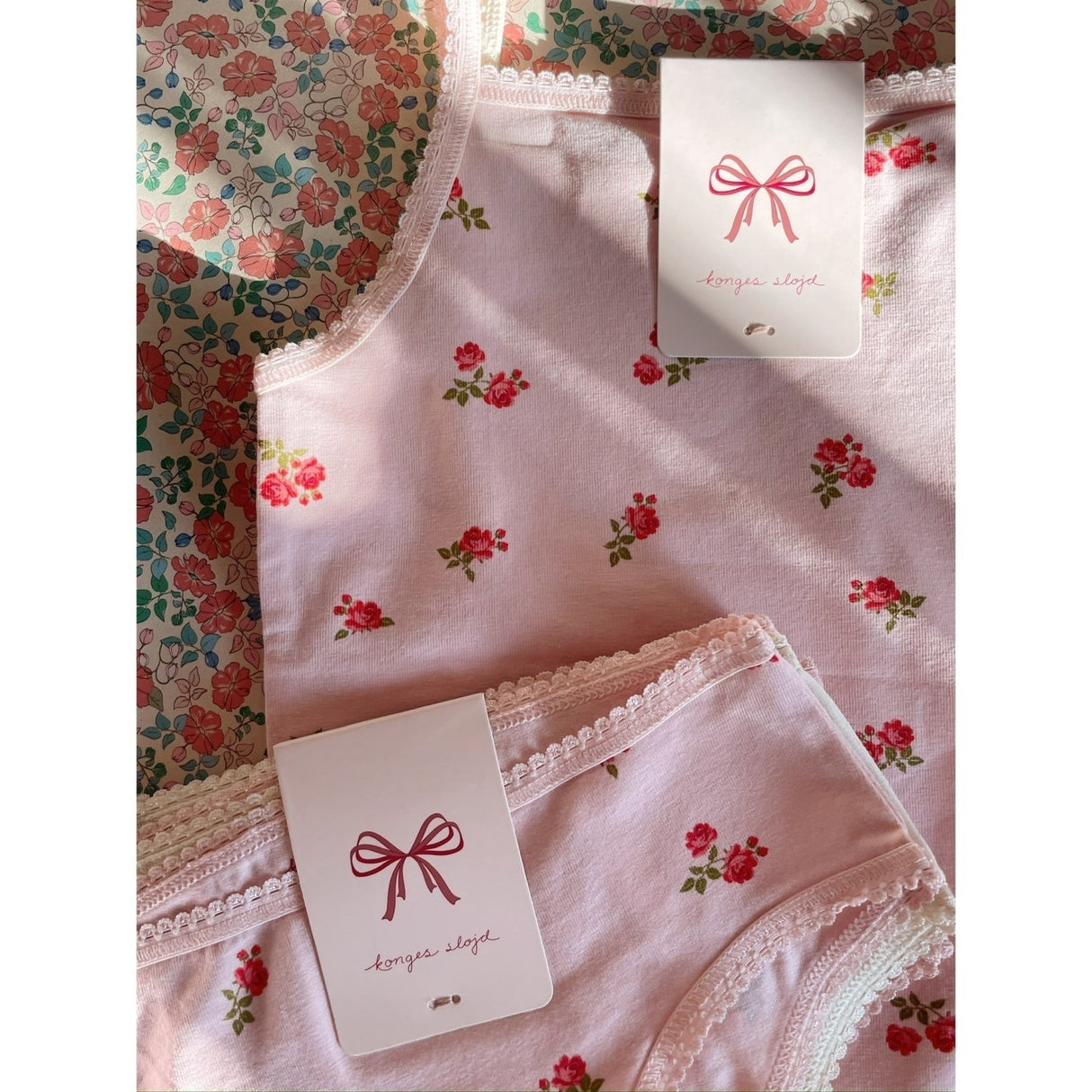 Konges Sløjd Bella Rosita/Rosa Pink Basic 2 Pakke Stropp Topp GOTS
