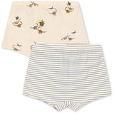 Konges Sløjd Kubi/Stripe Bluie Basic 2 Pakke Boy Underbukser GOTS