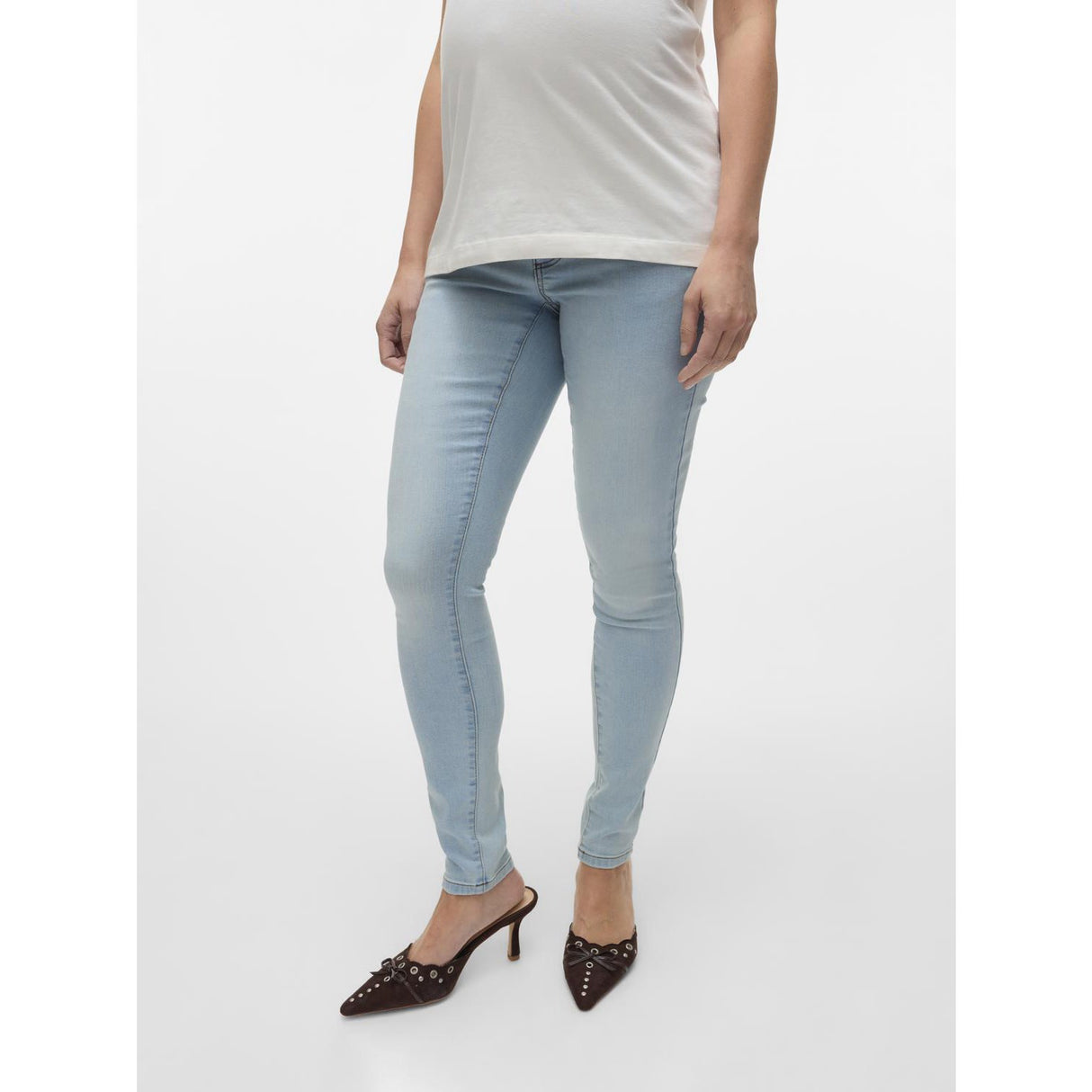 Vero Moda Maternity Light Blue Denim Vmmtanya S Piping Jeans Vi352 Ga Noos "34