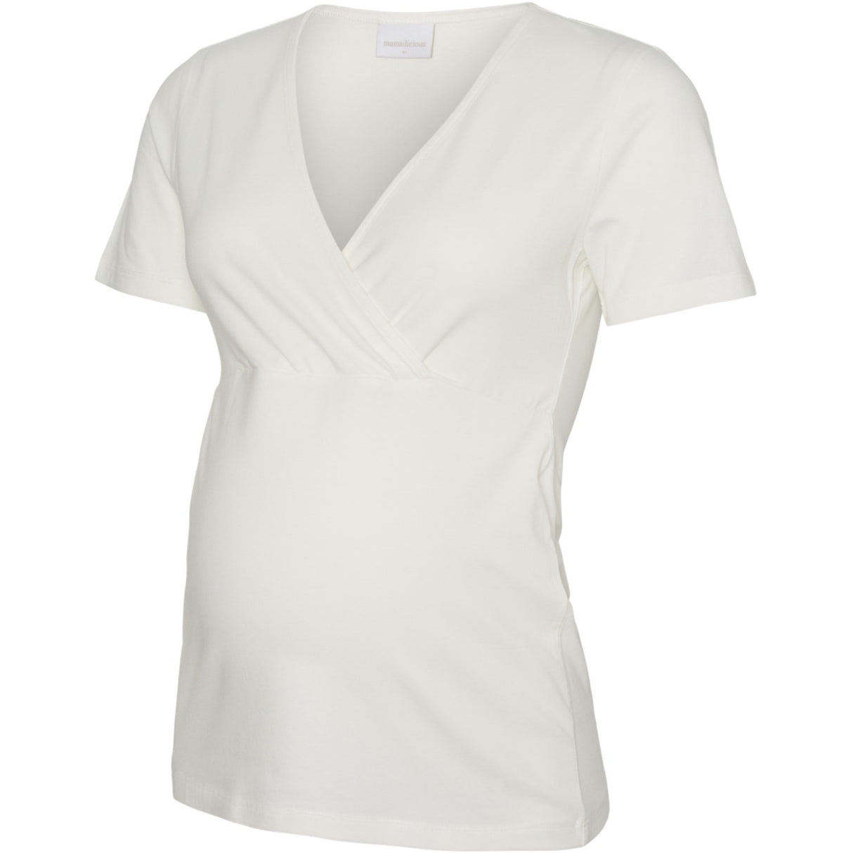 Mama;licious Black Snow White Mlkerrie Tess Ss Jrs Topp 2F 2-Pakning Noos