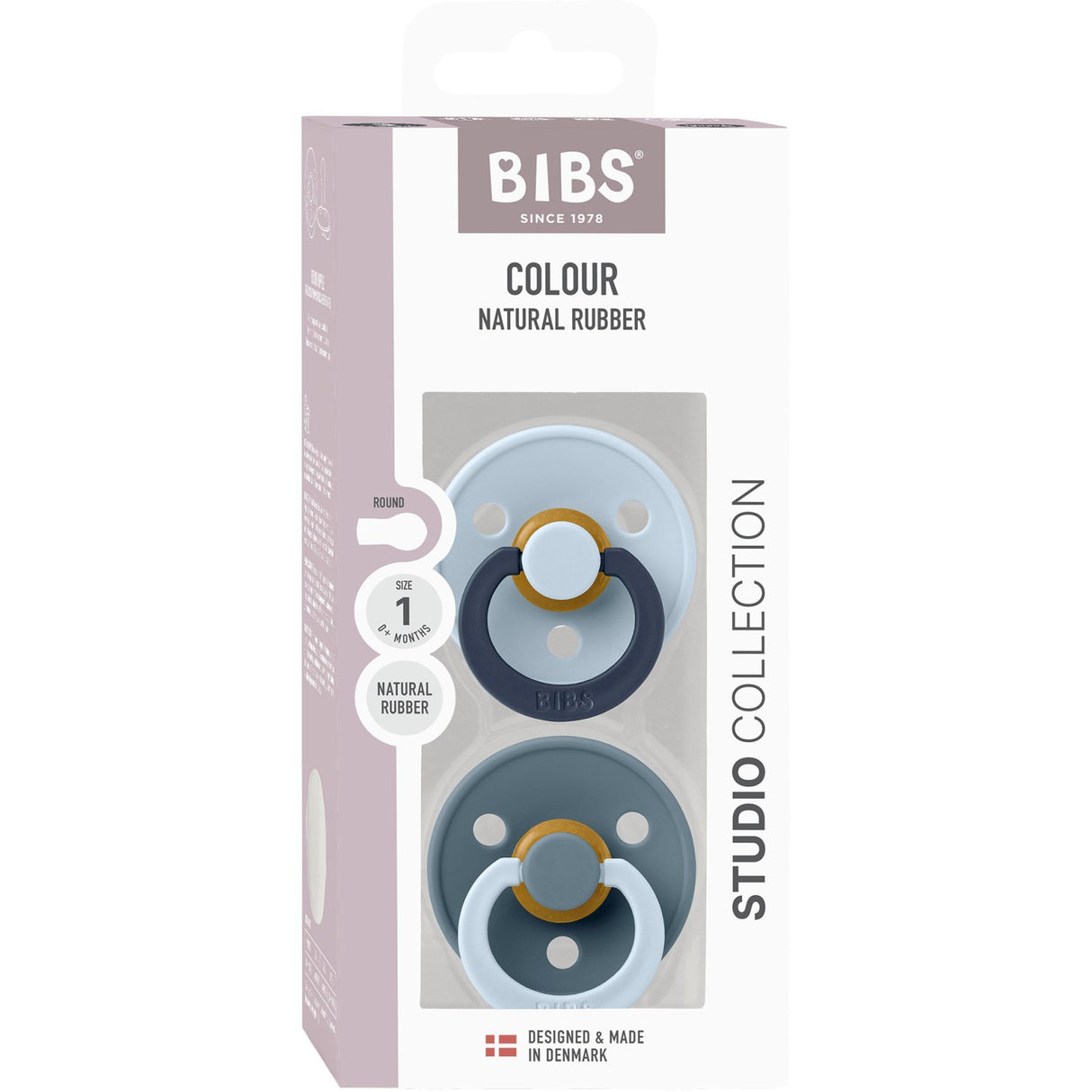 Bibs Baby Blue Smokk Studio Colour 2-Pakning Fusion Latex Petrol Mix