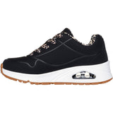 Skechers Black Uno Gen1 Leopard Chic