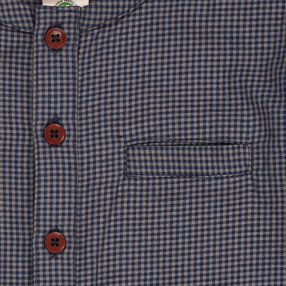 COPENHAGEN COLORS Brown/Blue Check Comb. Check Skjorte W. Placket