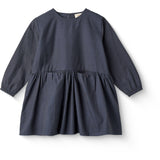 COPENHAGEN COLORS Brown/Blue Check Comb. Checkered Kjole W. Backside Bue