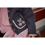 COPENHAGEN COLORS Brown/Blue Check Comb. Checkered Vattert Jakke W. Embroidery