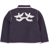 COPENHAGEN COLORS Brown/Blue Check Comb. Checkered Vattert Jakke W. Embroidery