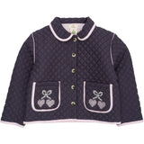 COPENHAGEN COLORS Brown/Blue Check Comb. Checkered Vattert Jakke W. Embroidery