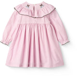 COPENHAGEN COLORS Syringa Comb. Houndstooth Frill Kjole W. Embroidery