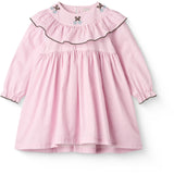 COPENHAGEN COLORS Syringa Comb. Houndstooth Frill Kjole W. Embroidery