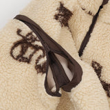 COPENHAGEN COLORS Sand/Cowboy Comb. Printed Teddybjørn Jakke W. Removable Ermer