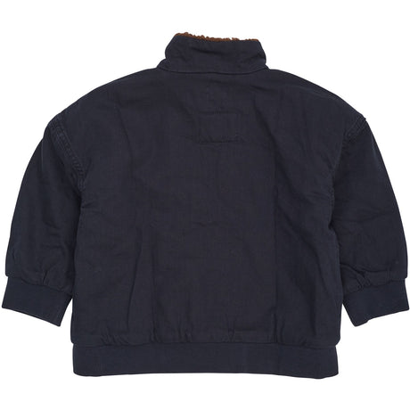 COPENHAGEN COLORS Navy Twill Bumper Jakke W. Sherpa Halsbånd